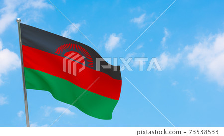 Malawi flag on pole Malawi flag on pole 73538533