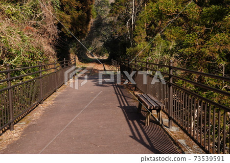 在高千穗鐵路廢棄線現場安裝的森林療法長廊 73539591