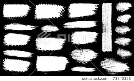 vector ink brush stains, set vector ink brush stains, set 73540338