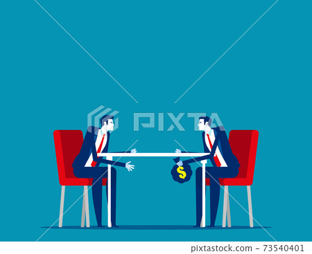 Partner handing money under the table. Business corruption concept Partner handing money under the table. Business corruption concept 73540401