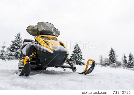 Snowmobiles are ready for adventure ride Snowmobiles are ready for adventure ride 73540735