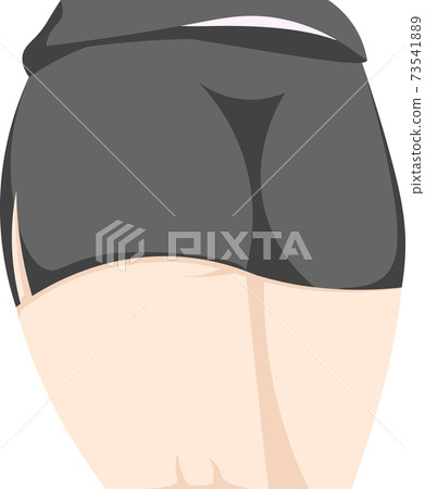 Female hip ОL uniform career woman slit illustration 73541889