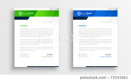 two modern letterhead template design for business identity two modern letterhead template design for business identity 73543061