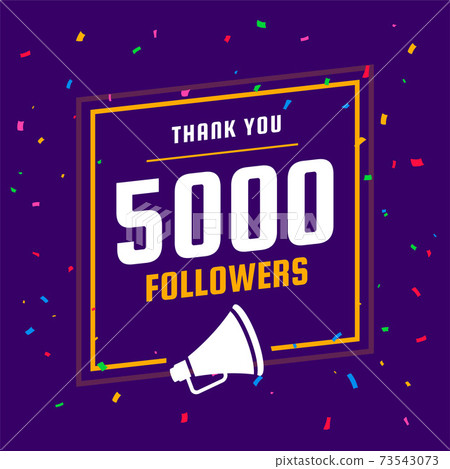 thank you social media 5k followers and subscribers template 73543073