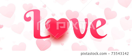 love banner with hearts pattern design love banner with hearts pattern design 73543142