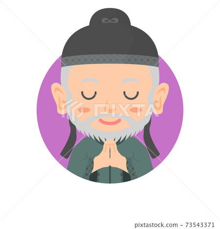 An icon of an ancient Japanese aristocrat who worships Buddhism, the introduction of Buddhism, the Asuka period, the Nara period An icon of an ancient Japanese aristocrat who worships Buddhism, the introduction of Buddhism, the Asuka period, the Nara period 73543371