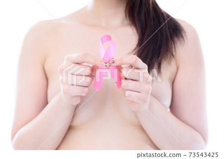 粉紅絲帶的裸體女人乳腺癌篩查早期發現推薦推薦圖像 粉紅絲帶的裸體女人乳腺癌篩查早期發現推薦推薦圖像 73543425