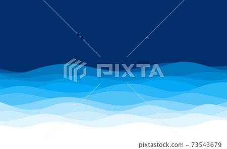 Blue wave curve smooth flowing background vector. - Stock Illustration ...