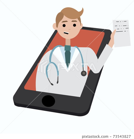 Doctor with online medical consultation concept, remote Healthcare services, Ask a doctor. Doctor with online medical consultation concept, remote Healthcare services, Ask a doctor. 73543827