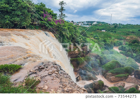 Majestic landscape of Elephant waterfall in summer at Lam Dong Province, Dalat, Vietnam 73544275