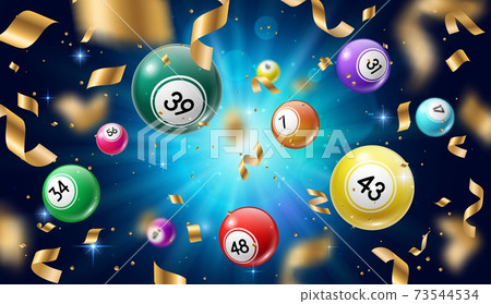 Lottery Balls 3d Vector Bingo, Lotto Or Keno Games - Stock Illustration ...