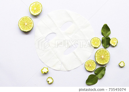 natural sheet mask for skin face from kaffir lime flora local of asia 73545074