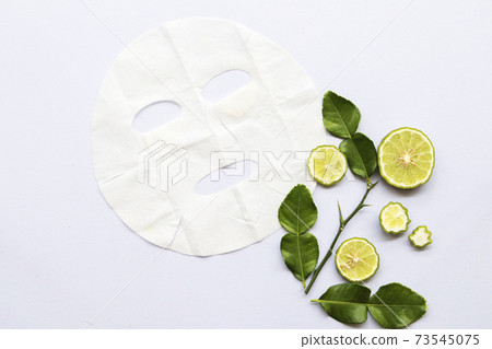 natural sheet mask for skin face from kaffir lime flora local of asia 73545075