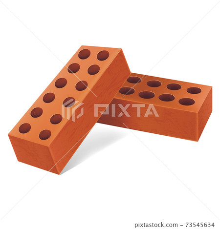 Realistic Detailed Brick Set 3d Isometric View. Vector 73545634