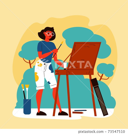 Outdoor Painting Artist Composition 73547510