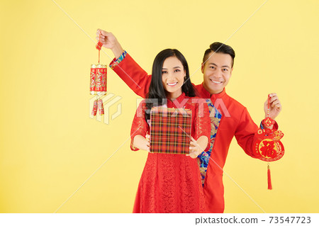 Couple on Lunar New Year Couple on Lunar New Year 73547723