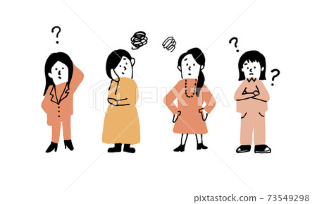 一名擔心的婦女的例證象 73549298