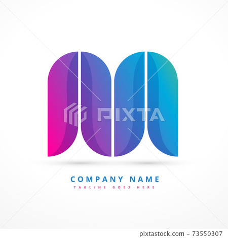 colorful abstract shape logo design 73550307