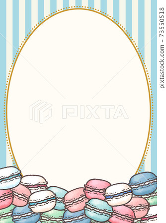 Striped and macaron frame 73550518