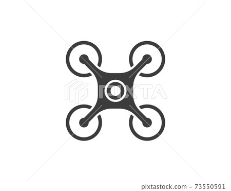 Drone, quadcopter icon. Vector illustration, flat design. 73550591