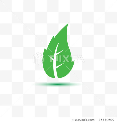 Green leaf, Eco icon Vector illustration, flat design 73550609