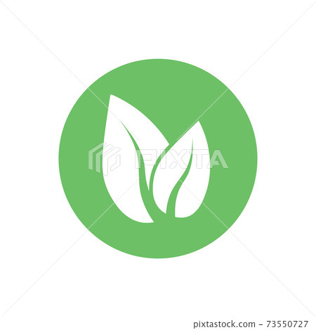 Green leaf, Eco icon. Vector illustration, flat design. Green leaf, Eco icon. Vector illustration, flat design. 73550727