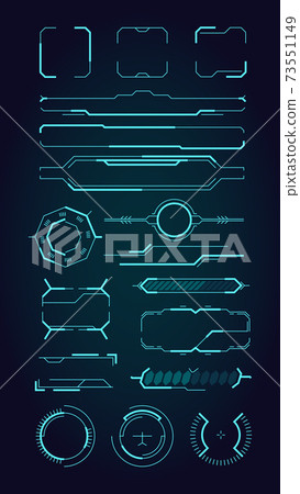 Hud ui elements. Sci fi infographic modern... - Stock Illustration ...