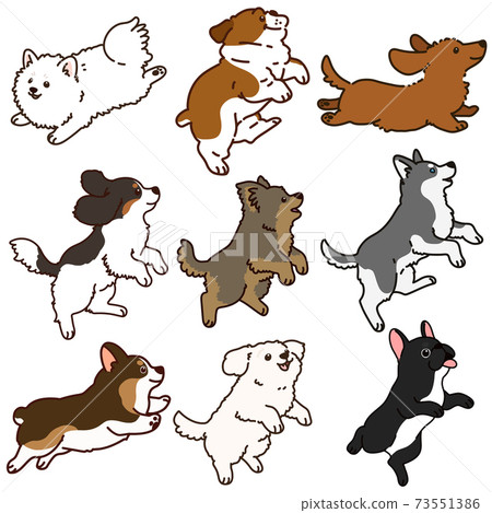 用主線跳簡單可愛的狗圖集D 73551386