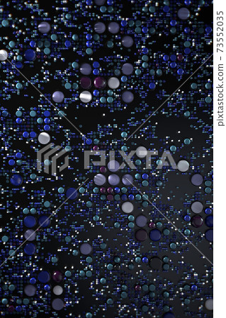 Data technology abstract futuristic illustration . Dots and lines on dark background. 3D 73552035