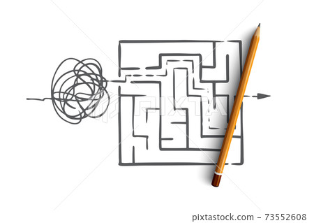 Organize, order, control, sort, chaos concept. Hand drawn isolated vector. Organize, order, control, sort, chaos concept. Hand drawn isolated vector. 73552608