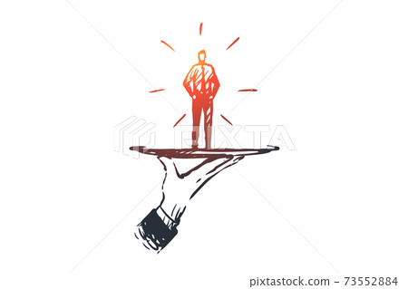 Customer, business, service, help, client concept. Hand drawn isolated vector. Customer, business, service, help, client concept. Hand drawn isolated vector. 73552884