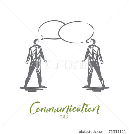 Communication, business, speech, chat, conversation concept. Hand drawn isolated vector. 73553121