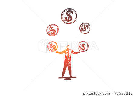 Equity, money, financial, income, investment concept. Hand drawn isolated vector. Equity, money, financial, income, investment concept. Hand drawn isolated vector. 73553212