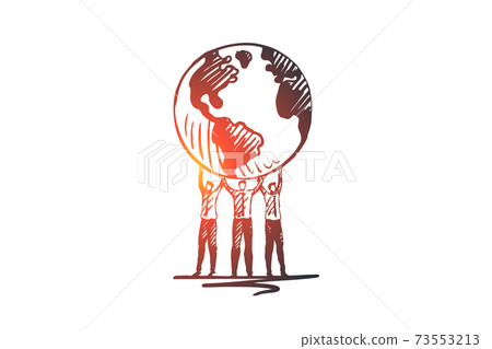 Environment, ecology, earth, world, globe concept. Hand drawn isolated vector. Environment, ecology, earth, world, globe concept. Hand drawn isolated vector. 73553213