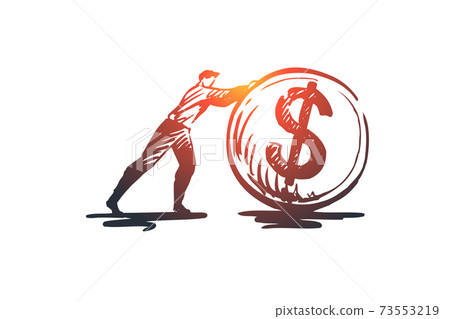 Cash flows, money, financial, income, coin concept. Hand drawn isolated vector. Cash flows, money, financial, income, coin concept. Hand drawn isolated vector. 73553219