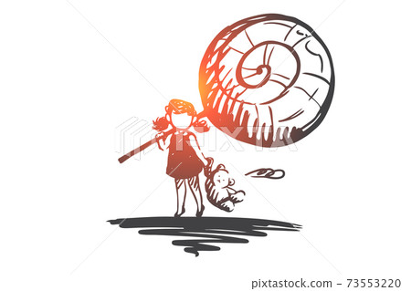 Candy shop, sweet, caramel, girl, lollipop concept. Hand drawn isolated vector. Candy shop, sweet, caramel, girl, lollipop concept. Hand drawn isolated vector. 73553220