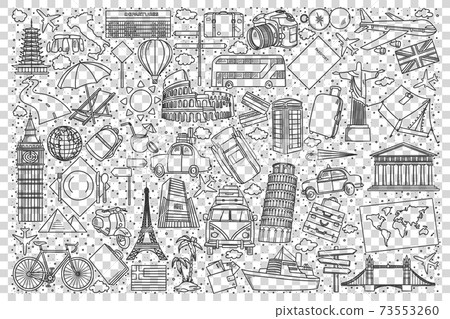 Travel doodle set Travel doodle set 73553260