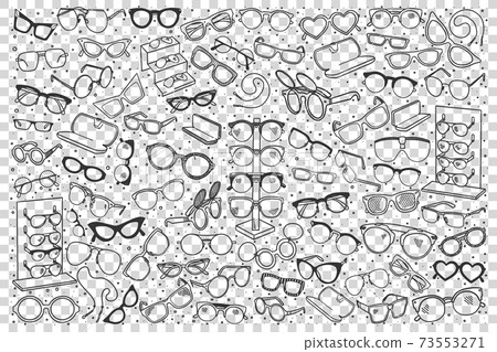 Spectacles doodle set 73553271
