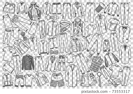 Mens shop doodle set Mens shop doodle set 73553317