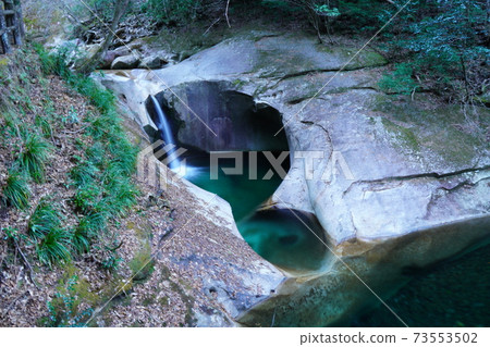 Fujikawachi mountain stream, a strange rock created over many years Fujikawachi mountain stream, a strange rock created over many years 73553502
