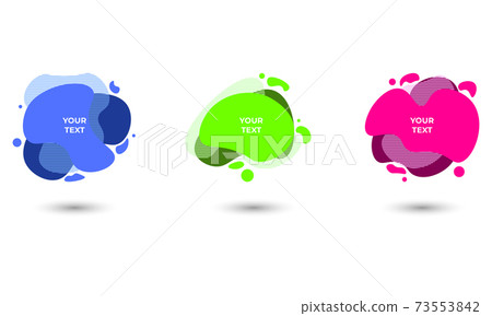 Set of three colored abstract modern graphic... - Stock Illustration ...
