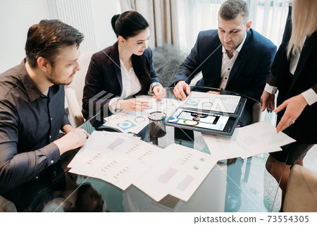video conference digital meeting team ceo laptop 73554305