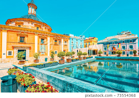 Valencia, Square of the Virgin Saint Mary and Basilica of the Mo Valencia, Square of the Virgin Saint Mary and Basilica of the Mo 73554368