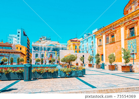 Valencia, Square of the Virgin Saint Mary and Basilica of the Mo Valencia, Square of the Virgin Saint Mary and Basilica of the Mo 73554369