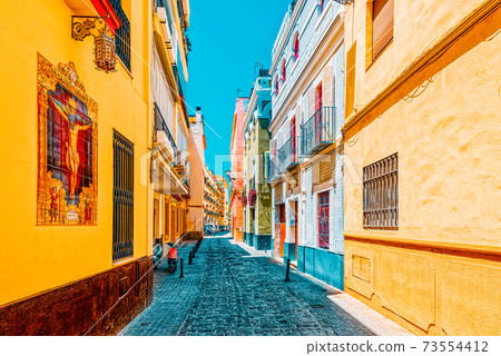 Downtown of the city Seville - is the capital and largest city o Downtown of the city Seville - is the capital and largest city o 73554412