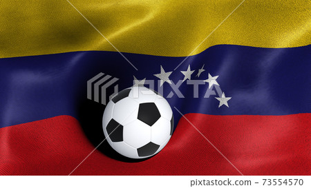 3D rendering of the flag of Venezuela with a soccer ball 3D rendering of the flag of Venezuela with a soccer ball 73554570