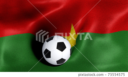 3D rendering of the flag of Burkina Faso with a soccer ball 3D rendering of the flag of Burkina Faso with a soccer ball 73554575