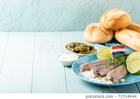 Traditional dutch food herring fish Traditional dutch food herring fish 73554644