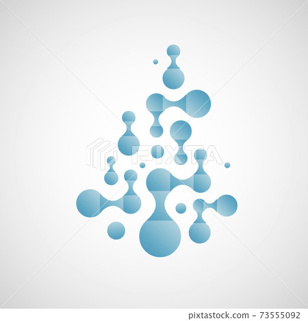 Circle connect icon in modern style on white background. Vector abstract background set. Social media marketing abstract concept vector illustration set. Global social network 73555092