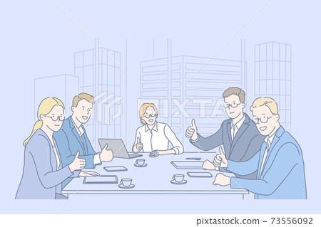 Like, teamwork, business, team concept 73556092